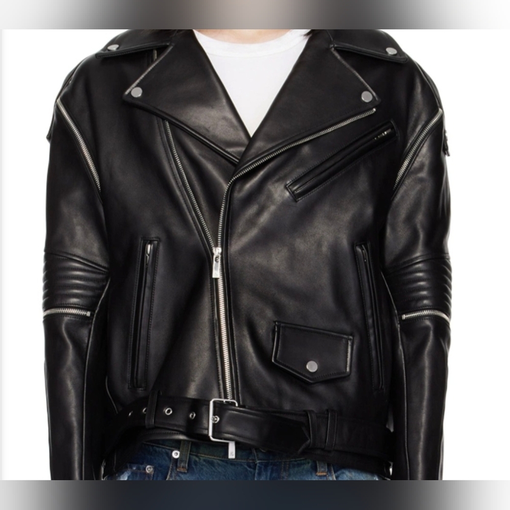 Helmut Lang - Women's Moto Leather Jacket Size L ( NEW W/TAG )